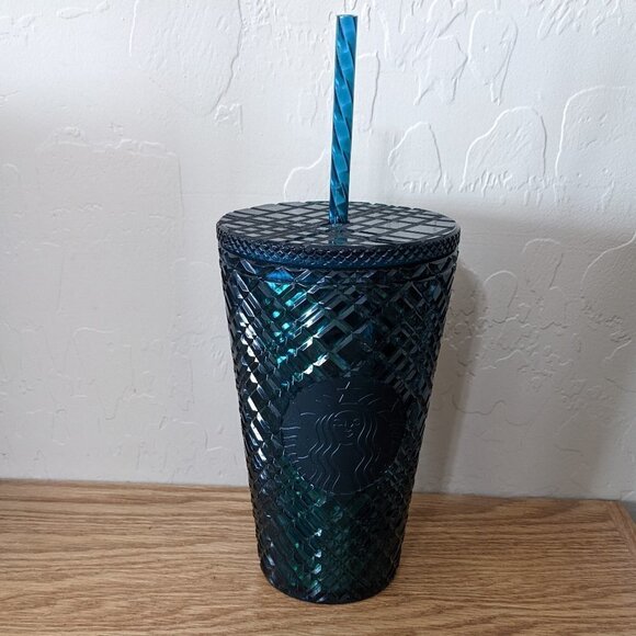Starbucks Winter Emerald Grid 16 oz. Tumbler - Picture 1 of 2
